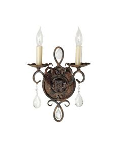 Chateau 2 Light Wall Light - Mocha Bronze