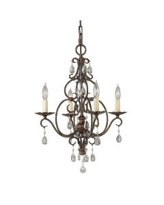 Chateau 4 Light Chandelier - Mocha Bronze