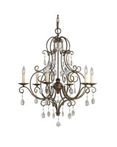 Chateau 6 Light Chandelier - Mocha Bronze