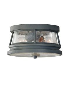 Chelsea Harbor 2 Light Flush Lantern - Storm Cloud