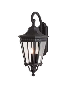 Cotswold Lane 3 Light Large Wall Lantern - Black
