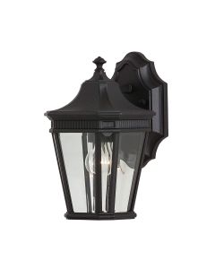 Cotswold Lane 1 Light Small Wall Lantern - Black