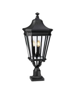 Cotswold Lane 3 Light Large Pedestal - Black