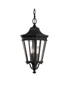 Cotswold Lane 2 Light Medium Chain Lantern - Black