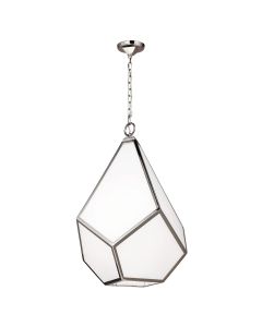 Diamond 4 Light Large Pendant - Polished Nickel