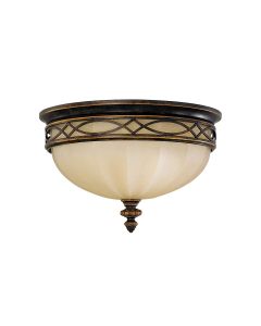 Drawing Room 3 Light Flush - Walnut