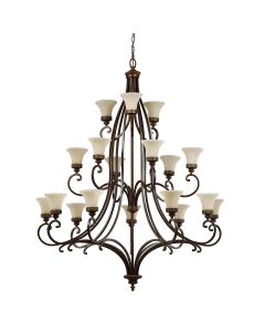 Drawing Room 18 Light Chandelier - Walnut