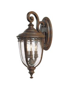 English Bridle 3 Light Medium Wall Lantern - British Bronze