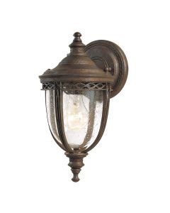 English Bridle 1 Light Small Wall Lantern - British Bronze