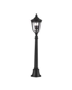 English Bridle 3 Light Medium Pillar Lantern - Black
