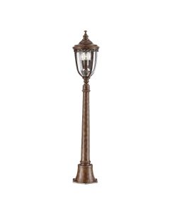 English Bridle 3 Light Medium Pillar Lantern - British Bronze