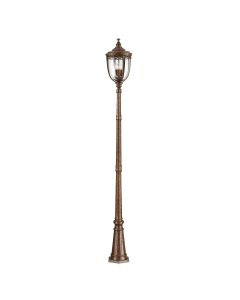 English Bridle 3 Light Large Lamp Post - British Bronze