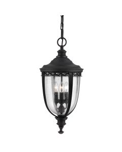 English Bridle 3 Light Large Chain Lantern - Black