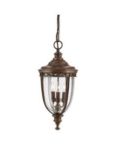 English Bridle 3 Light Large Chain Lantern - British Bronze
