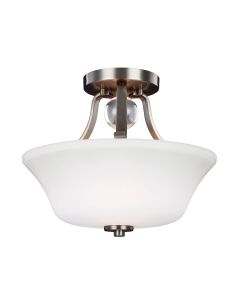 Evington 2 Light Semi-Flush - Satin Nickel