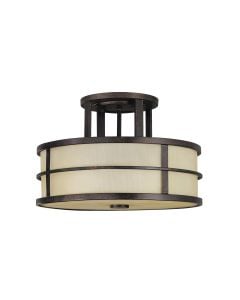 Fusion 3 Light Semi-Flush - Grecian Bronze