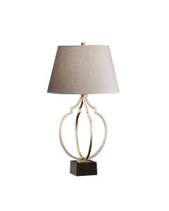 Grandeur 1 Light Table Lamp - Ebonized Silver Leaf / Black