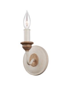 Hartsville 1 Light Wall Light - Chalk Washed / Beachwood