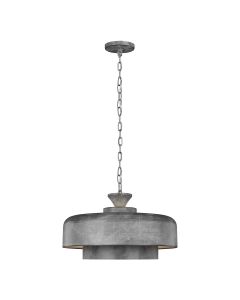 Haymarket 1 Light Pendant - Weathered Galvanized