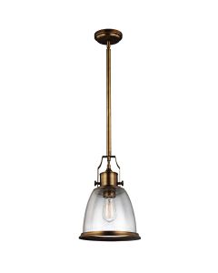 Hobson 1 Light Medium Pendant - Aged Brass
