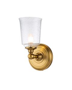 Huguenot Lake 1 Light Wall Light - Burnished Brass