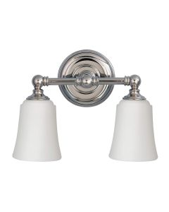 Huguenot Lake 2 Light Wall Light - Polished Chrome