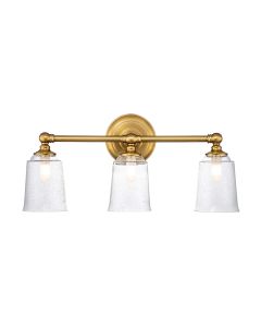 Huguenot Lake 3 Light Wall Light - Burnished Brass