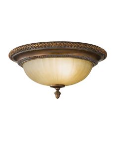Kelham Hall 2 Light Flush - Firenze Gold / British Bronze