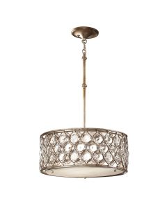 Lucia 3 Light Pendant Chandelier - Burnished Silver