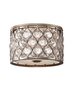 Lucia 2 Light Flush - Burnished Silver