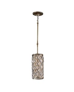 Lucia 1 Light Mini Pendant - Burnished Silver