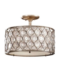 Lucia 1 Light Semi-Flush Light - Burnished Silver