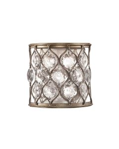 Lucia 1 Light Wall Light - Burnished Silver