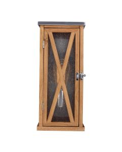 Lumiere 1 Light Rectangle Wall Light - Natural Oak