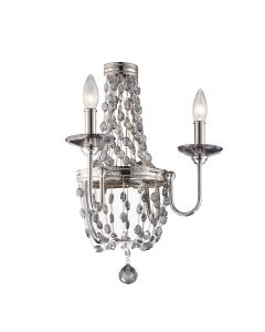 Malia 2 Light Wall Light - Polished Nickel