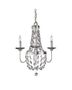 Malia 3 Light Chandelier - Polished Nickel