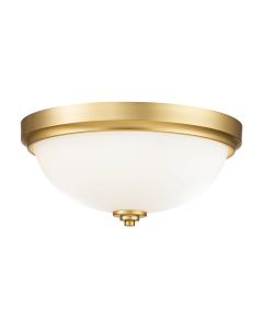 Malibu 2 Light Flush - Brushed Brass