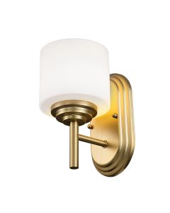 Malibu 1 Light Wall Light - Brushed Brass