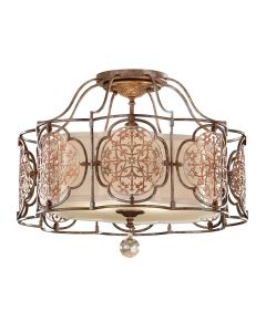 Marcella 3 Light Semi-Flush - British Bronze / Oxidized Bronze