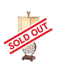 Marcella 1 Light Table Lamp - British Bronze / Oxidized Bronze with Light Gold Shade