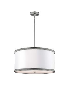 Pave 3 Light Pendant - Polished Nickel
