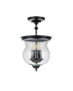 Pickering Lane 3 Light Semi-Flush - Black