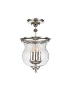 Pickering Lane 3 Light Semi-Flush - Polished Nickel