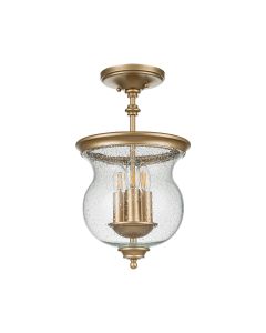 Pickering Lane 3 Light Semi-Flush - Painted Natural Brass