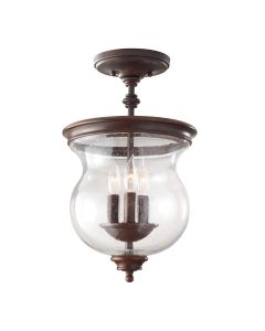 Pickering Lane 3 Light Semi-Flush - Heritage Bronze