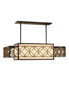 Remy 4 Light Pendant Light - Heritage Bronze / Parissiene Gold
