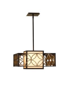 Remy 1 Light Pendant Chandelier Light - Heritage Bronze / Parissiene Gold
