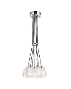 Rubin 7 Light Cluster Chandelier - Polished Nickel