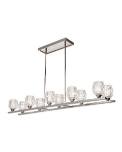 Rubin 10 Light Island Chandelier - Polished Nickel