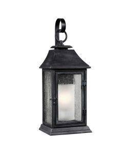 Shepherd 1 Light Large Wall Lantern - Dark Weathered Zinc